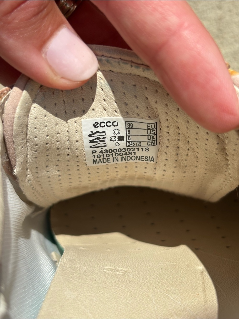 Ecco Women's Blush Pink Lace-Up Sneakers - Picture 5 of 5